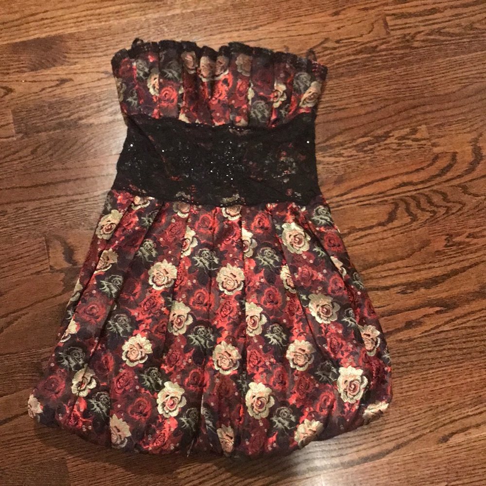 Floral Bebe embellished dress